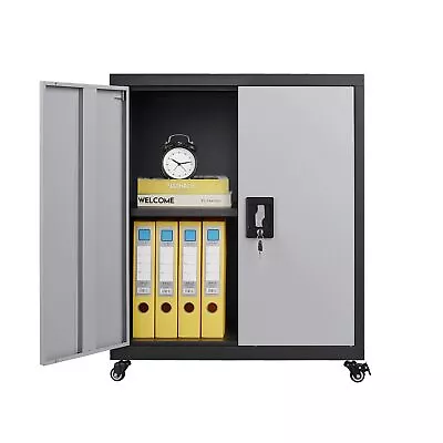 Metal Garage Cabinet With 2 Locking Doors Steel Storage Cabinet With Adjusta... • $135.31