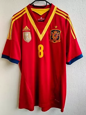 Xavi #8 Jersey Spain Football Shirt Adidas L Trikot Home Soccer Trikot Barcelona • $99