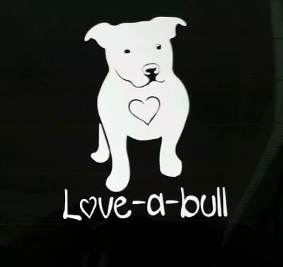 I Love My Pitbull Dog IPad Vinyl  Car Window Decal Sticker  Love-a-bull Pit Bull • $2.95