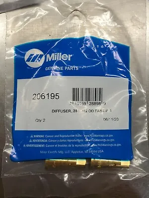 Miller 206195 Gas Diffuser Roughneck Fastip 2PK • $46.99