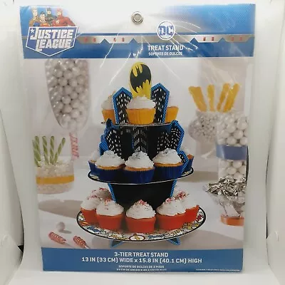 Justice League Super Heroes  3-Tiered Cupcake Treat Stand Birthday Party Batman • $12.99