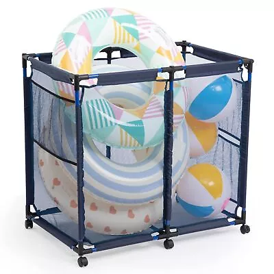 Pool Storage Bin Ball And Toy Mesh Container Blue(36  X36  X24 ) • $88.04