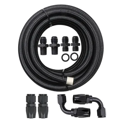 For 4L60E 4L65E Automatic Transmission Cooler Line Kit Black 6AN Steel Braided • $50.83