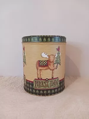 JoAnn Fabrics 6  Christmas Tin Container Reindeer Artwork By Debbie Mum • £14.47