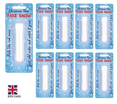 MAGIC FAKE SNOW Instant Xmas Powder Artificial Christmas Decoration Fluffy UK • £4.22