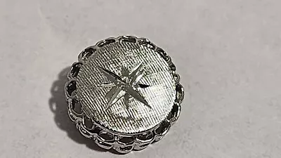 Vintage HICKOK Tie Tack / Tie Pin Silver Tone Atomic Starburst Round W/ Filigree • $9.99