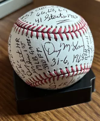 Denny McLain Autographed Stat Baseball & Mickey Mantle Story PSA/DNA Rare • $51