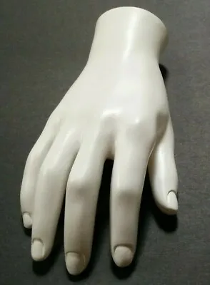 MN-HandsM-WF WHITE RIGHT Male Mannequin Hand Jewelry Glove Display (WHITE ONLY) • $12.99