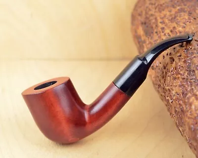 VIKING No. 37 Bent Billiard Smooth Orange Tobacco Smoking Pipe By Mr. Brog • $32.49