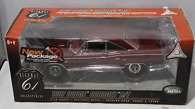 1:18 Scale Highway 61 50284 1967 Dodge Coronet R/T Hemi 426 Maroon/Dark Red • $147.99