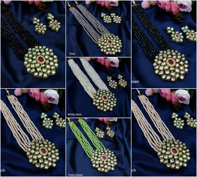 $32.99 • Buy Indian Pakistani Kundan Long Necklace Set| High Quality Crystal Beads