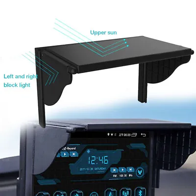 Black Adjustable Car Navigation Hood Sun Shade Sun Visor Cover Tool Accessories • $17.26