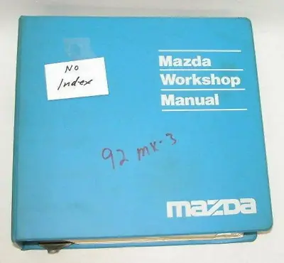 1992 Mazda MX3 Factory Original Service Repair Workshop Manual Book Binder • $49.95