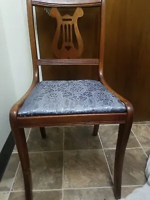  Lyre Back Mahogany Dining Room Chair Duncan Phyfe Style  • $140