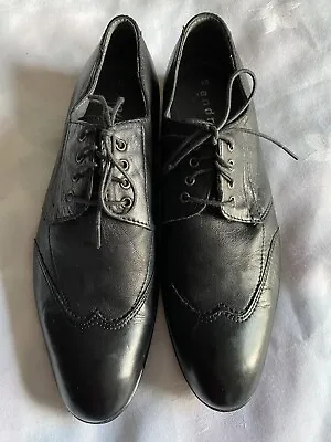 Andre Men's Black Leather  Shoes Uk Size 7 Eur 40 • £14