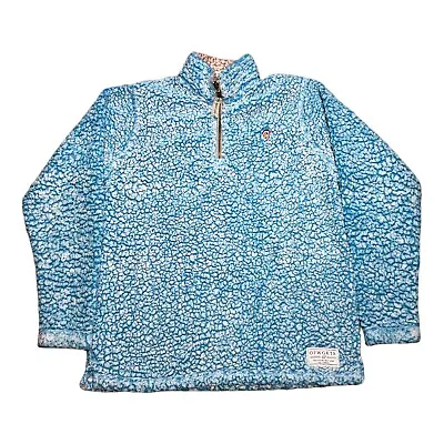 OFWGKTA Odd Future Pullover 1/4 Zip Fleece Fuzzy Blue Size Medium - Warm • £23.74