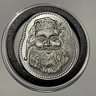 Merry Christmas Santa Holiday Collectible Coin 1 Troy Oz .999 Fine Silver Round • $57.50