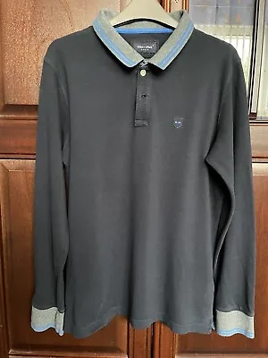 Mens Eden Park Long Sleeve Polo Shirt Medium • £4.99