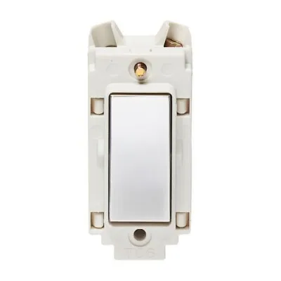 Crabtree 4550/7PSS Platinum Grid Light Switch 2 Way - Polished Steel White Trim • £9.50