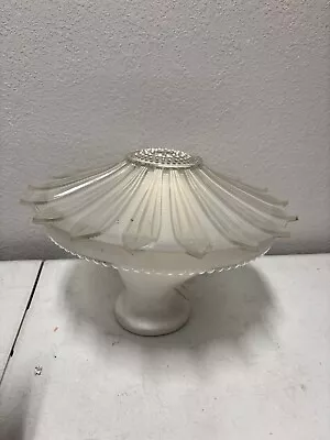 Vintage 14  Art Deco Frosted Glass Sunflower Ceiling Light Shade Fixture  1930s • $80