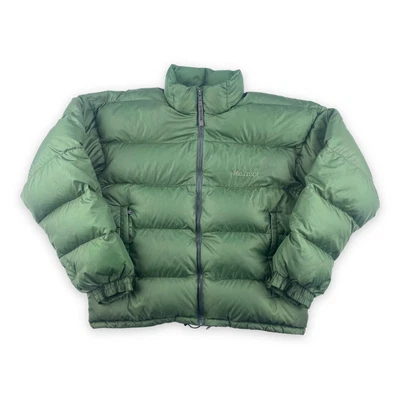 £59.99 • Buy Marmot Nylon Goose Down Puffer Jacket Khaki Green Medium