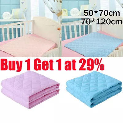 Washable Absorbent Incontinence Bed Pads Mats Sheet Mattress Reusable Protector • £4.94