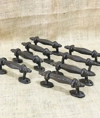 8 Handles Rustic Cast Iron Antique Style Barn Gate Pulls Drawer Door Shed Fence • $33.99