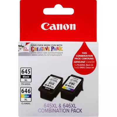 2x Original CANON PG 645XL CL 646XL  Ink Cartridges MG2460 MG2560 MG2960 MG2965 • $54.45