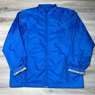 Oakley Full Zip Windbreaker Jacket Mens Large Blue Rain Resistant Outdoors • $24.95