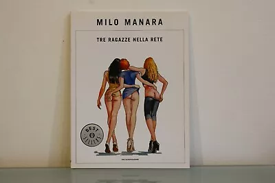 Milo Manara -  Tre Ragazze Nella Rete  [Vintage 2000 Print] • $27.50