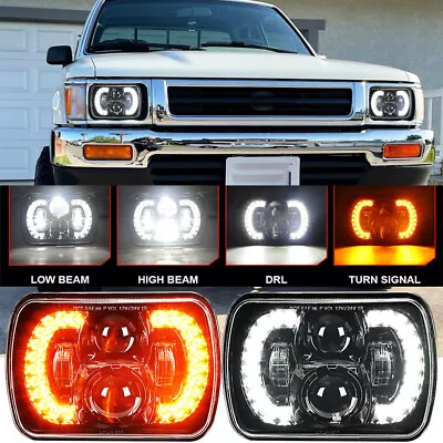 $85 • Buy 2x For Toyota Pickup Tacoma Hardbody 5x7 7x6 Inch LED Headlights DRL Turn Signal