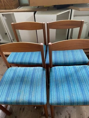 £125 • Buy Vintage Teak Table 4x Chairs Retro 1970’s Macintosh Extendable Rectangular Teal