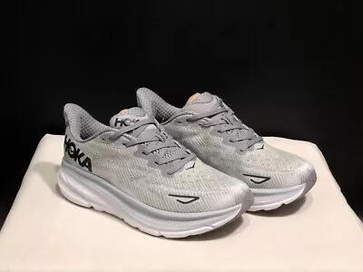 HOKA ONE ONE Clifton 9 Wide D Men's Low-Top Running Shoes Sneaker/Misty Grey • $74.99