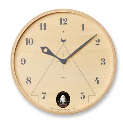 LC17-14NT Lemnos Wall Cuckoo Clock Analog Wooden Frame Natural Wood Color JP • $350.66