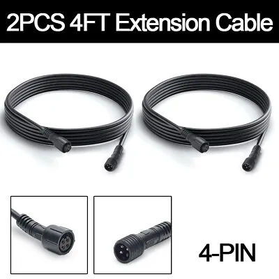 AUXBEAM 2PCS 4FT 4-Pin Extension Cable Wiring Harness For RGB LED Rock Light • $19.99