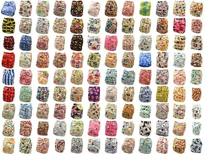 $12 • Buy Print PUL Reusable Modern Baby Cloth Nappies Diapers Inserts Bulk Nappy Diaper