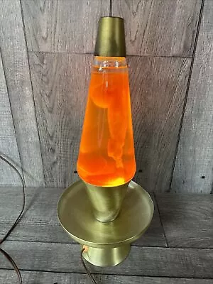 1970's Vintage Lava Lamp Simplex Planter-Flower Ring Enchantress 16” Orange/Gold • $209.99