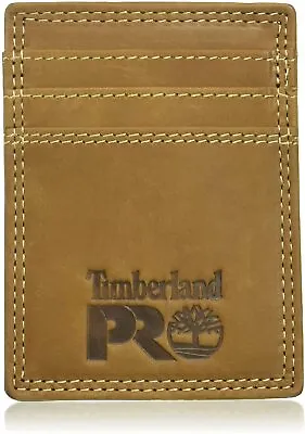 Timberland PRO Men's Leather Front Pocket Wallet With Money Clip Accessory • $24.99