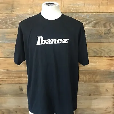 Ibanez Guitars Logo Men's Black T-shirt Size XL Steve Vai • $11.99