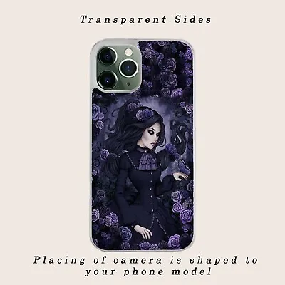 £6.29 • Buy Gothic Girl Dark Roses Art Vintage Phone Case Cover For Iphone Samsung Huawei