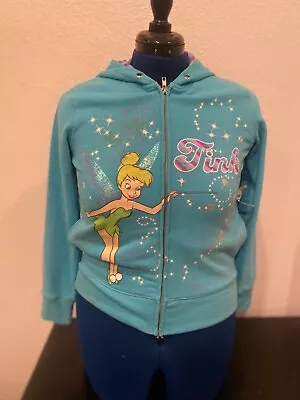 Tinker Bell Jacket Blue Full Zip Large Disney • $16