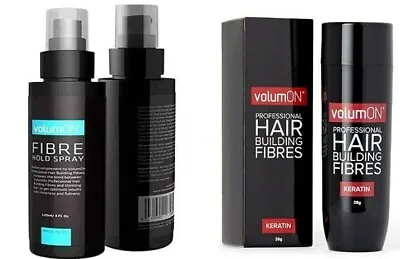 Hair Loss Building Fibers Thickening Fibres & Hair Fibre Hold Spray Strong Bond • £12.99