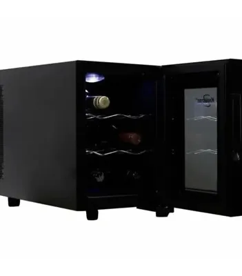 NEW Koolatron 6 Bottle Wine Cellar Wine Cooler Tabletop Freestanding Wine Fridge • $89