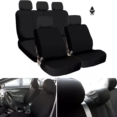 For Mercedes New Black Flat Cloth Car Truck Seat Covers Full Set • $32.98