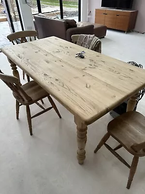 Used Pine Table And Chairs Farmhouse • £27