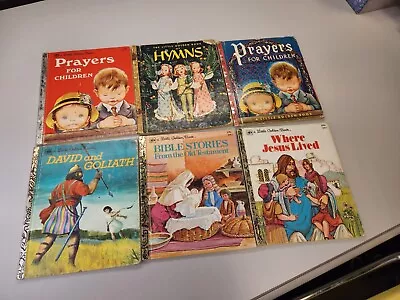 Lot Of 6 Little Golden Books Mixed Lot Vintage Christian Religious Bible • $12
