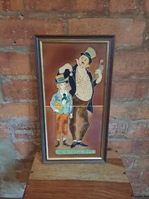 Vintage Maw & Co - David Copperfield Hand Decorated Tiles Framed Pub Art  • $39.79