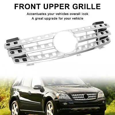 Front Grille Grill Fit Mercedes-Benz ML-Class W164 2005-2008 AMG Style Chrome BM • $85.21