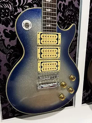 Mint Ace Frehley Authentic KISS Epiphone Les Paul Blue Burst Guitar Rare (#50) • $7999