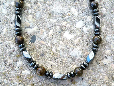 Men’s Women’s Magnetic Hematite Powerful Bracelet Anklet Necklace 8mm Bronzite • $34.99